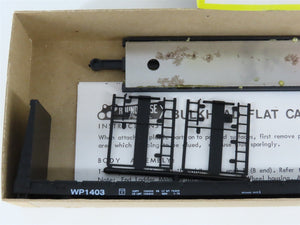 HO Scale Roundhouse Kit 1312 WP Western Pacific 50' Bulkhead Flat Car #1403