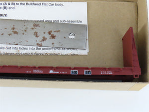 HO Scale Roundhouse Kit 1306 SSW Cotton Belt 60' Bulkhead Flat Car #88325