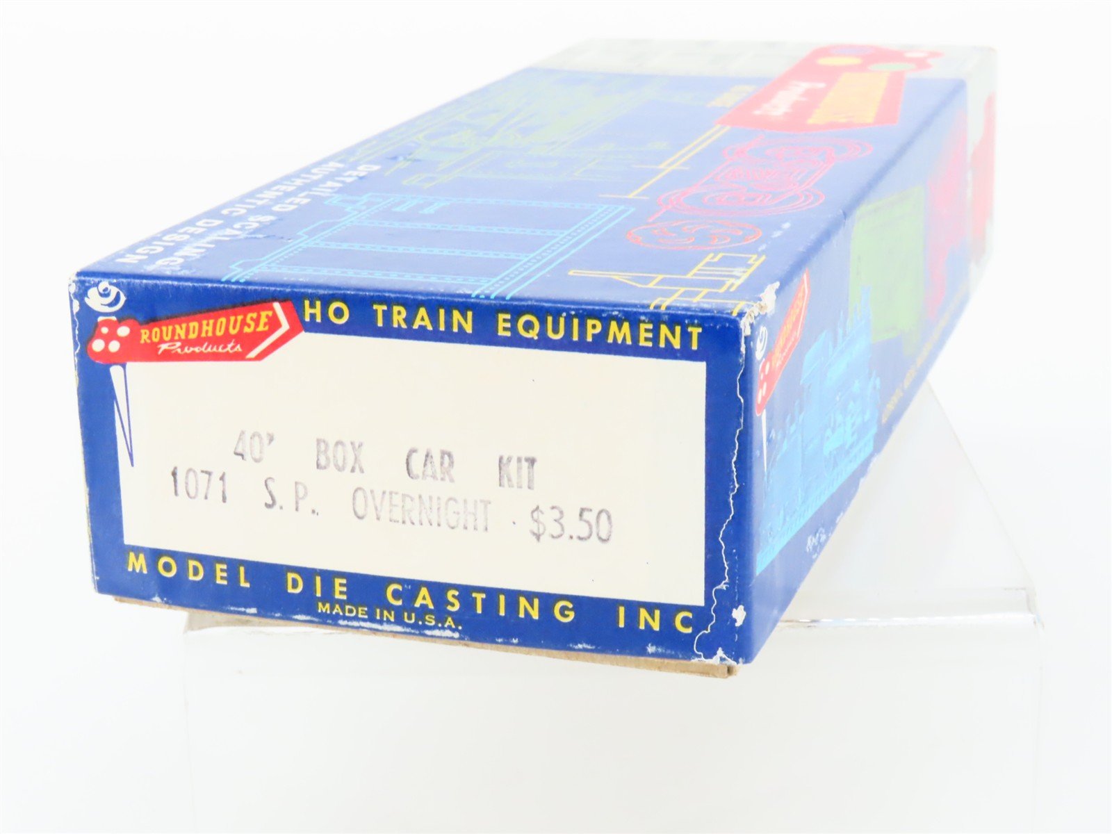 HO Scale Roundhouse Kit 1071 SP Southern Pacific Overnight 40' Box Car #163110