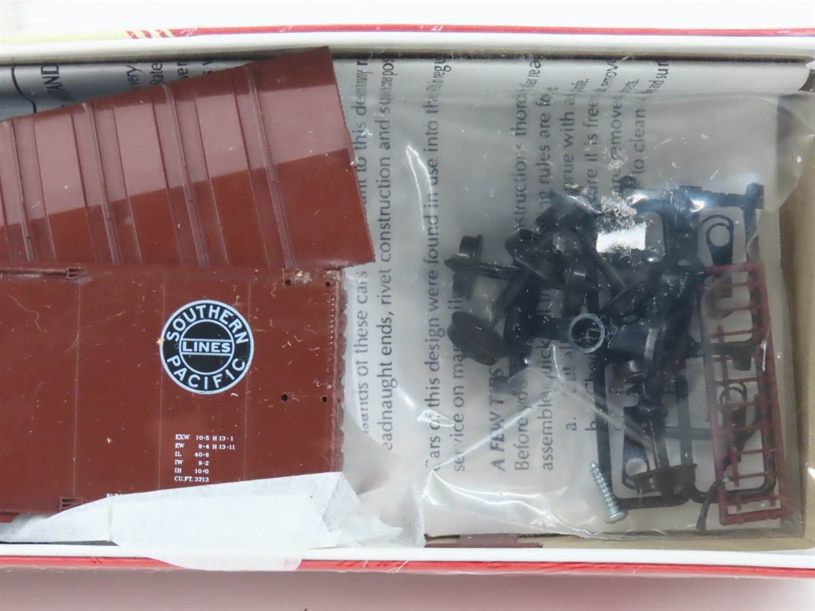 HO Red Caboose Kit RC-8051-6 T&NO SP Southern Pacific Box Car #54562 - Sealed