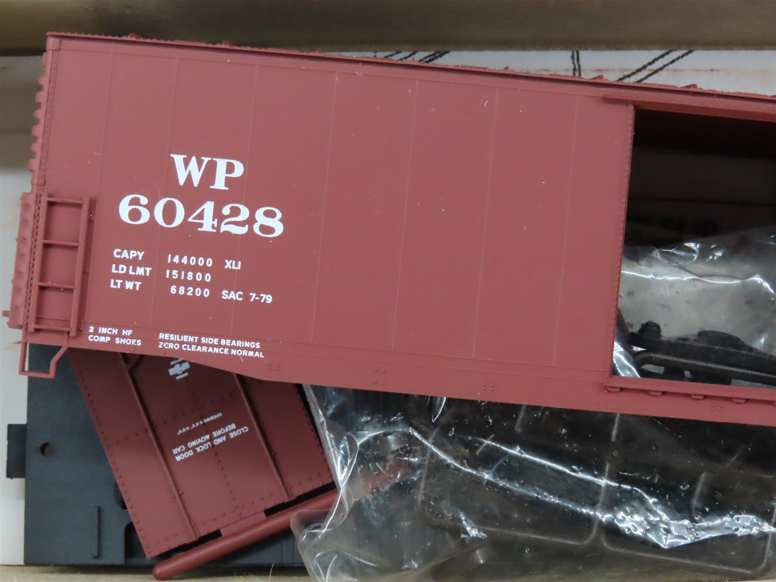 HO Accurail Kit 5809 WP Western Pacific 50' Welded Plug Door Box Car #60428