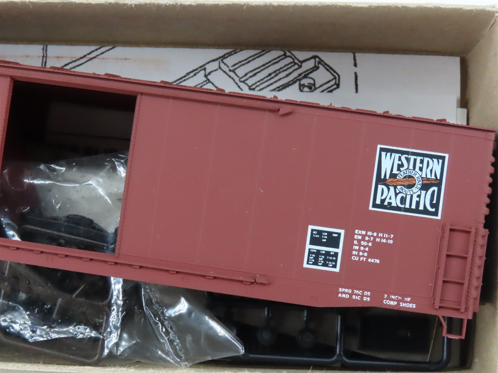 HO Accurail Kit 5809 WP Western Pacific 50' Welded Plug Door Box Car #60428