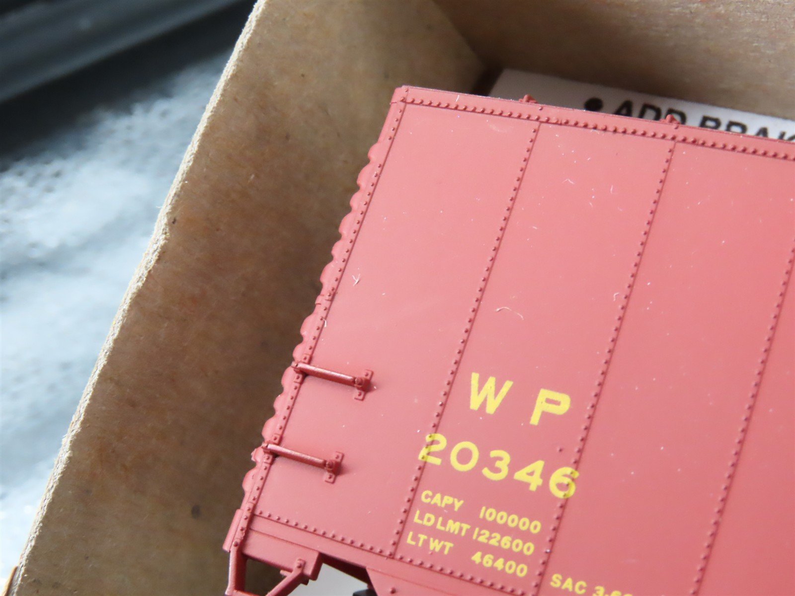 HO Scale Accurail Kit 3516 WP Western Pacific 40' Steel Box Car #20346