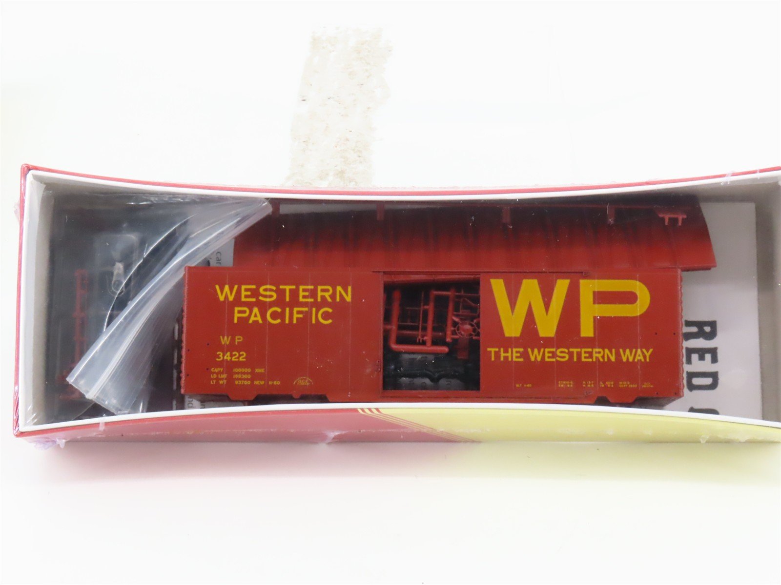 HO Scale Red Caboose Kit RC-8903-1 WP Western Pacific 40' Box Car #3422 - Sealed