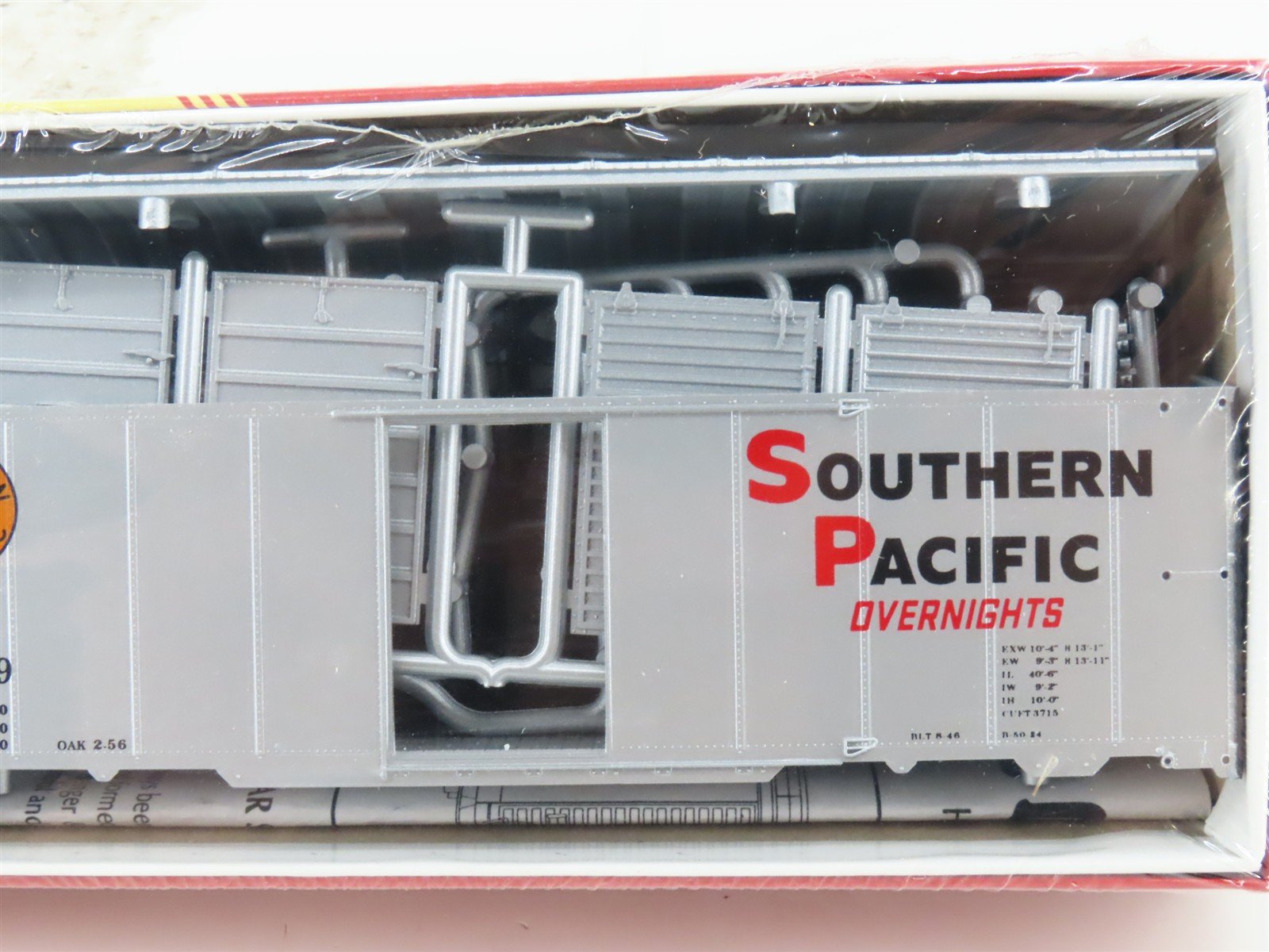 HO Red Caboose Kit RC-8037-14 SP Southern Pacific 40' Box Car #163099 - Sealed