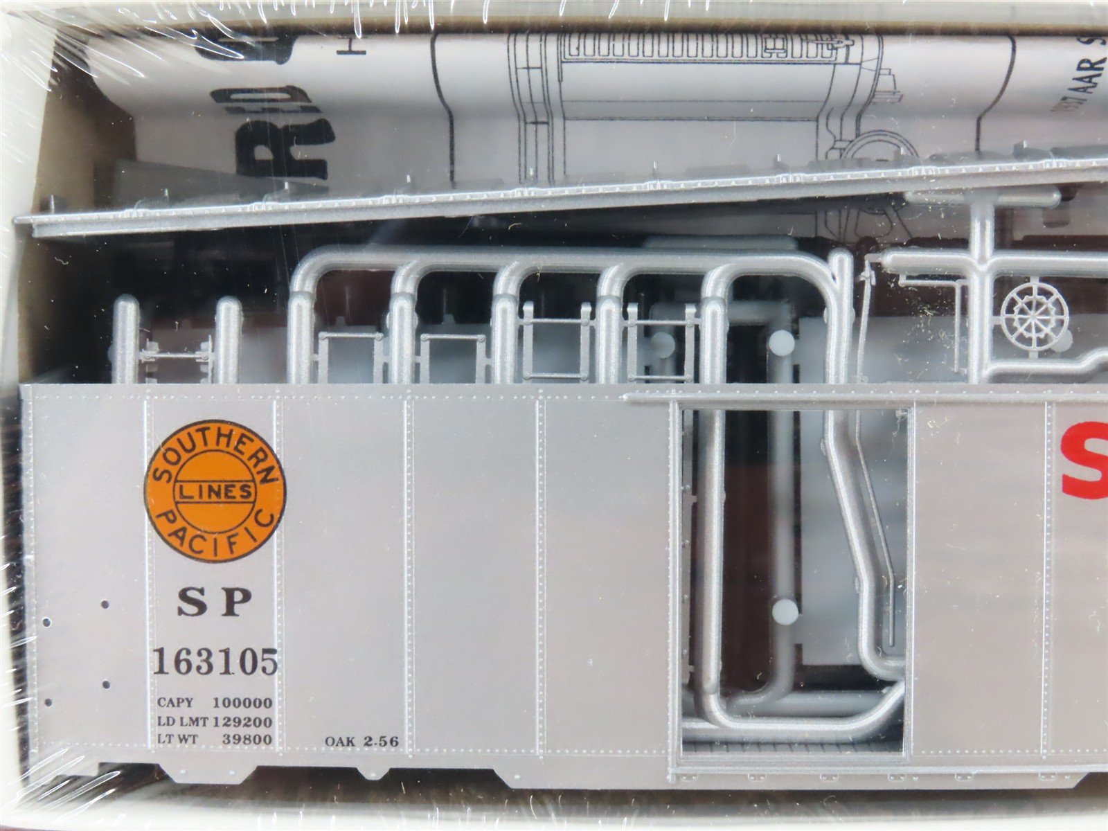 HO Red Caboose Kit RC-8037-15 SP Southern Pacific 40' Box Car #163105 - Sealed