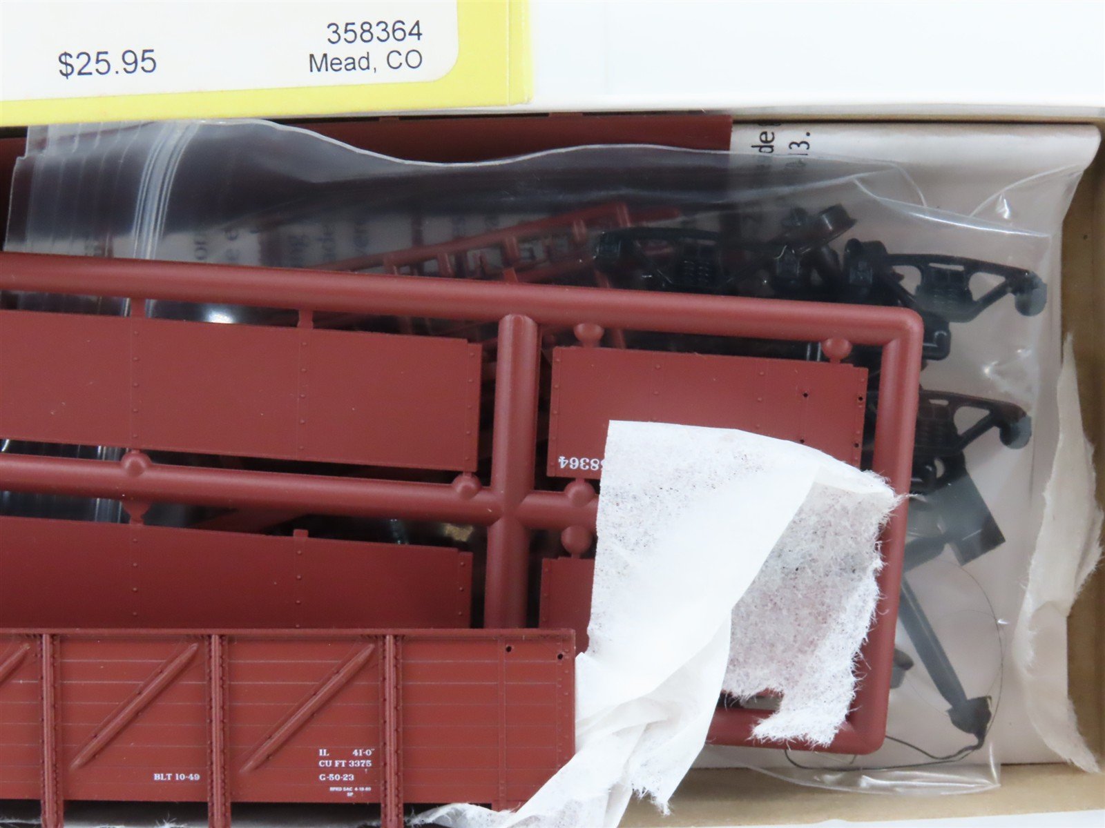 HO Red Caboose Kit RC-5180-6 SP Southern Pacific Drop Bottom Gondola #358364