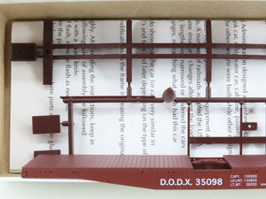 HO Scale Red Caboose Kit RC-2240b DODX Department of Defense 42' Flat Car #35098