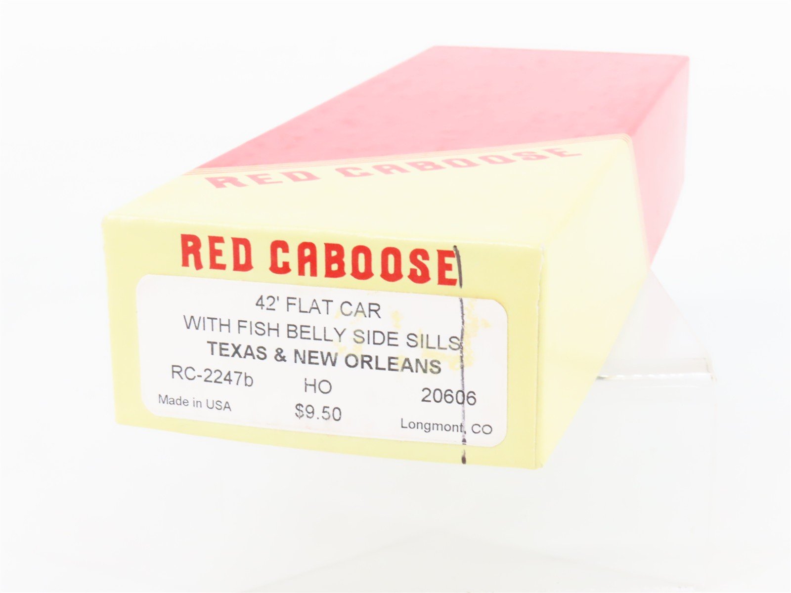 HO Scale Red Caboose Kit RC-2247b T&NO Texas & New Orleans 42' Flat Car #20606