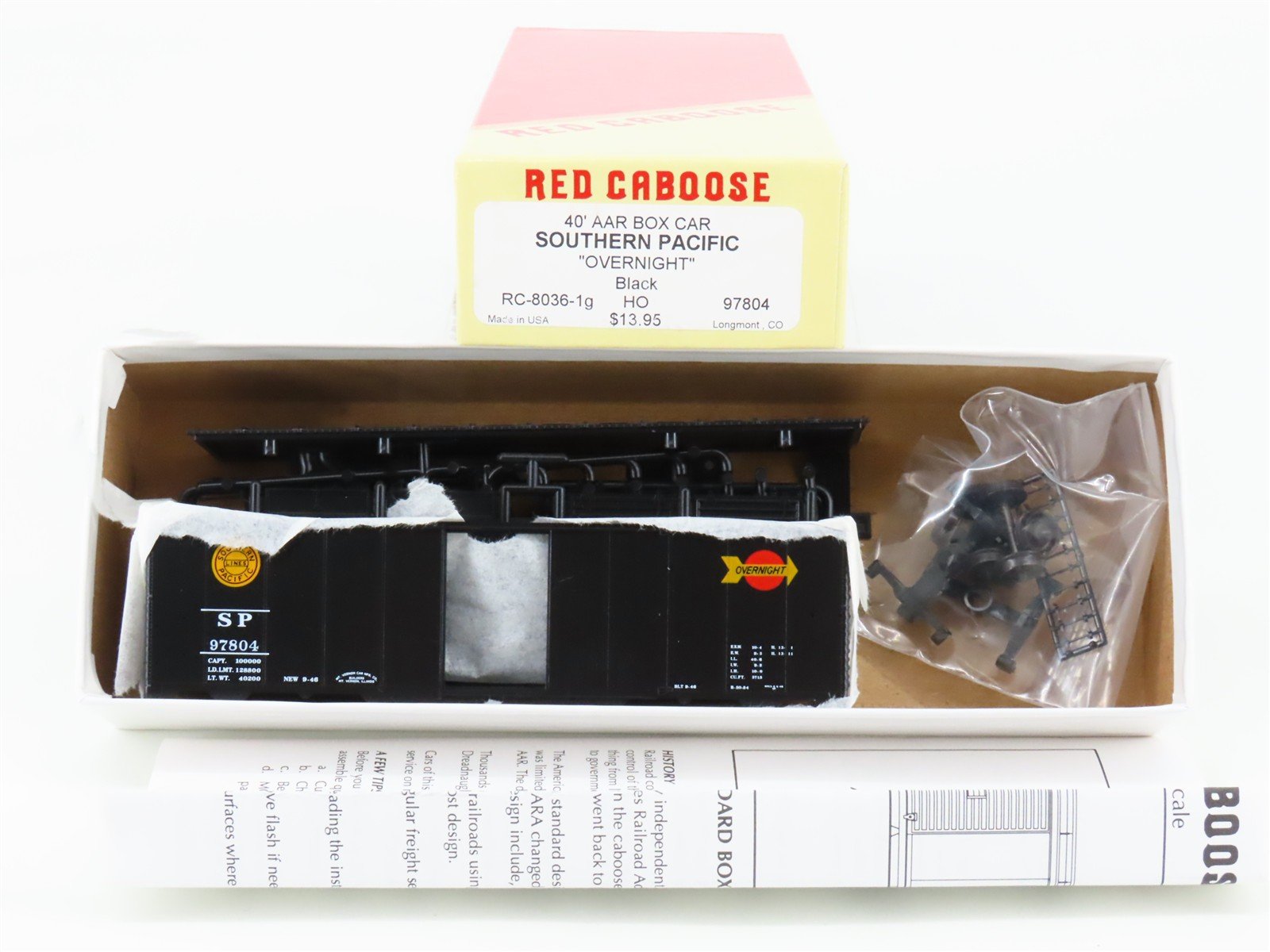 HO Scale Red Caboose Kit RC-8036-1g SP Southern Pacific 40' Box Car #97804