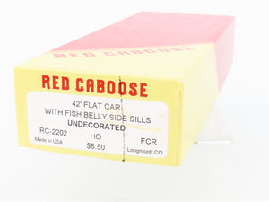 HO Scale Red Caboose Kit RC-2202 Undecorated 42' Flat Car