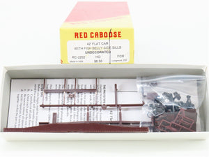HO Scale Red Caboose Kit RC-2202 Undecorated 42' Flat Car