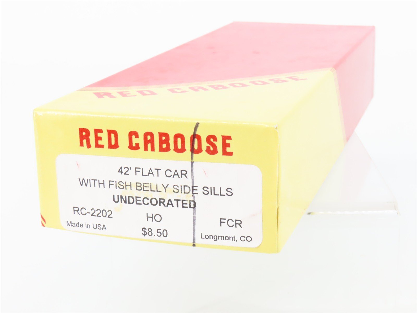 HO Scale Red Caboose Kit RC-2202 Undecorated 42' Flat Car