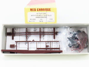 HO Scale Red Caboose Kit RC-2202 Undecorated 42' Flat Car