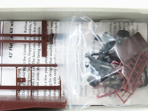 HO Scale Red Caboose Kit RC-2202 Undecorated 42' Flat Car