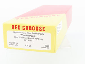 HO Scale Red Caboose Kit RC-5201-4 WP Western Pacific Drop Bottom Gondola #5038