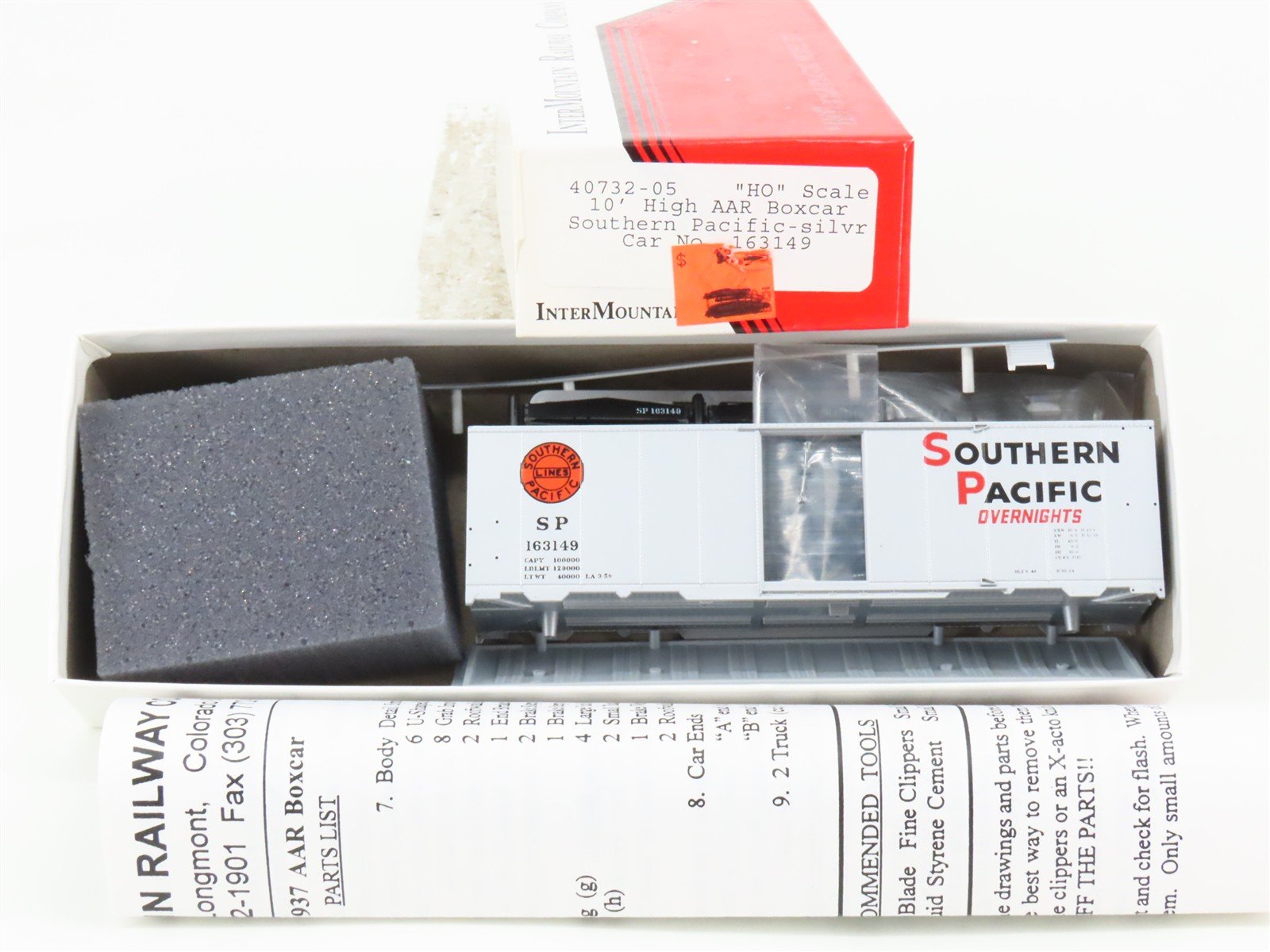HO InterMountain Kit 40732-05 SP Southern Pacific Overnights Box Car #163149