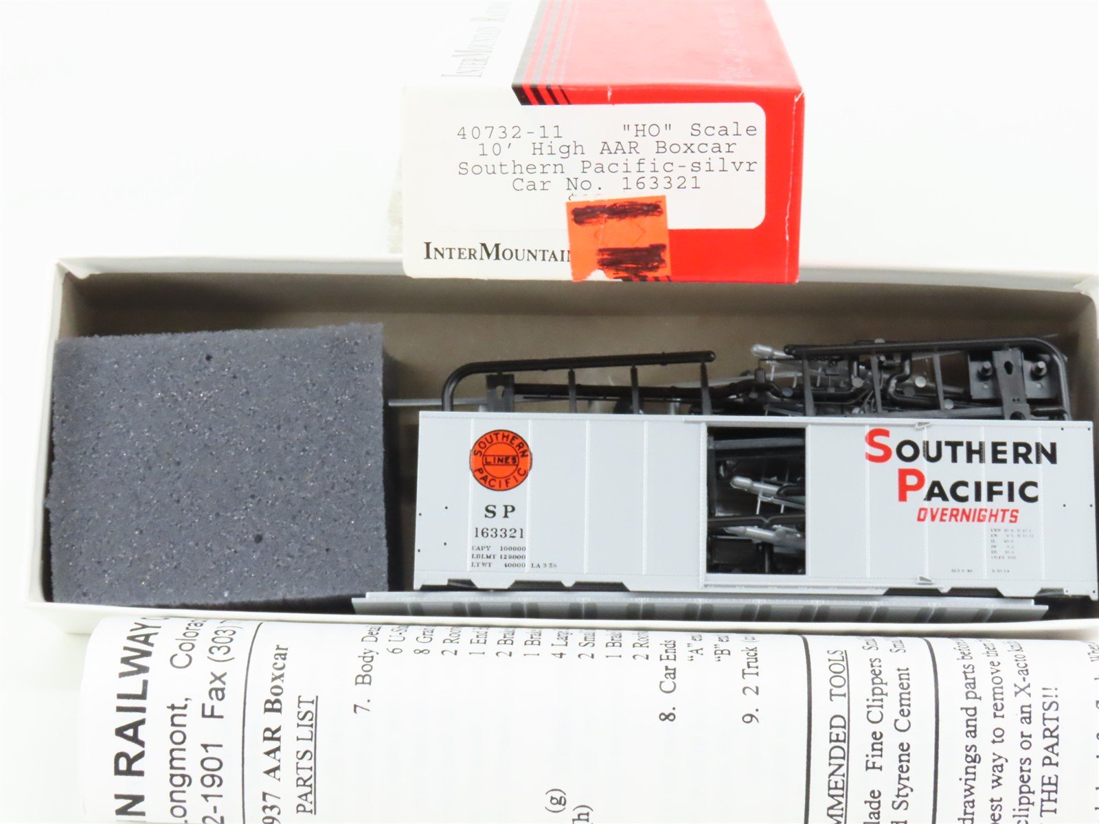 HO InterMountain Kit 40732-11 SP Southern Pacific Overnights Box Car #163321