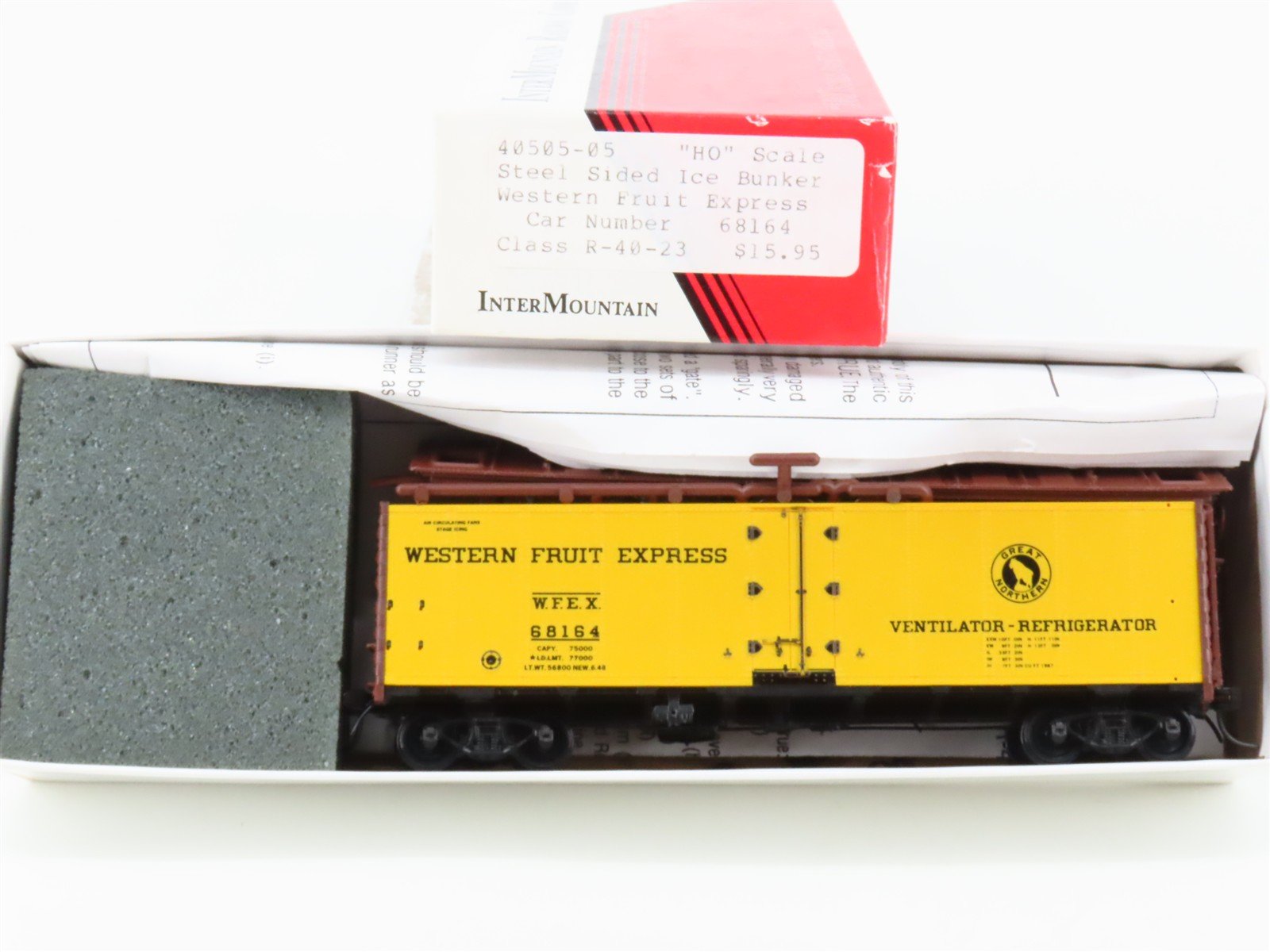 HO Scale InterMountain Kit 40505-05 WFEX Reefer #68164 - Partially Assembled