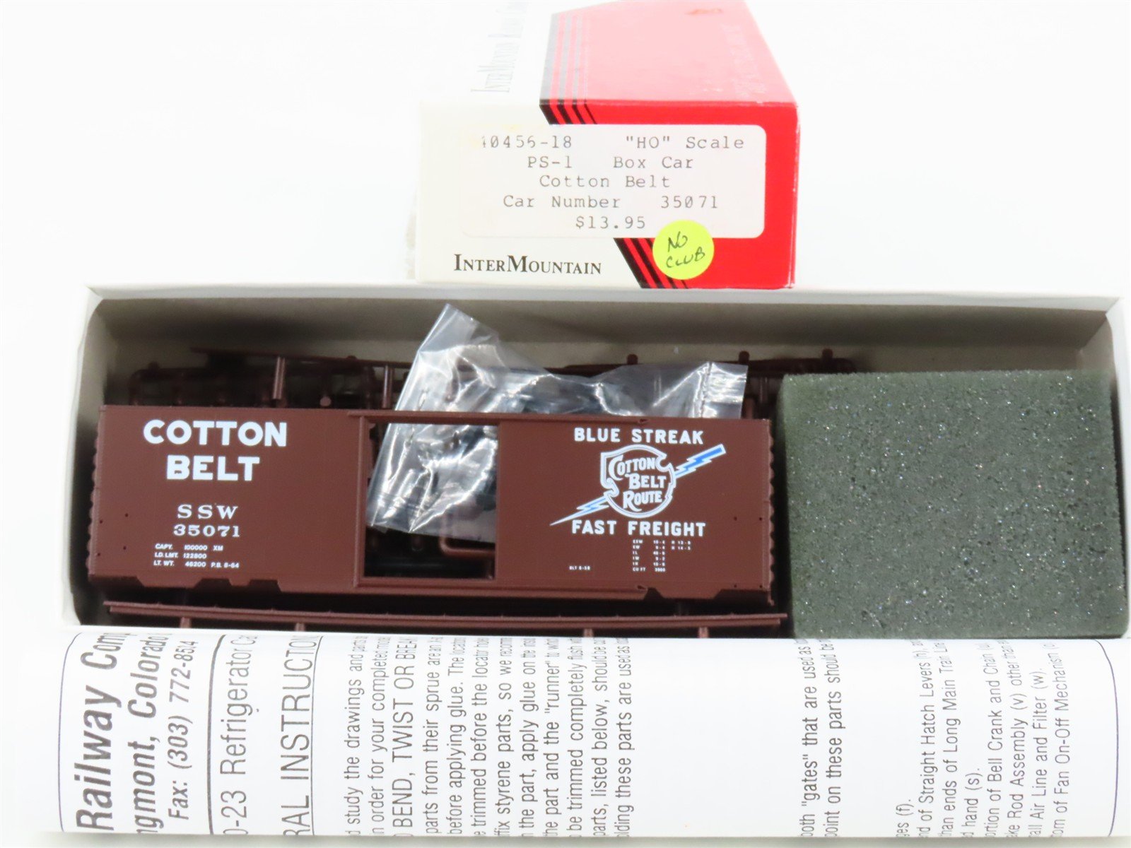HO Scale InterMountain Kit 10456-18 SSW Cotton Belt Route Box Car #35071