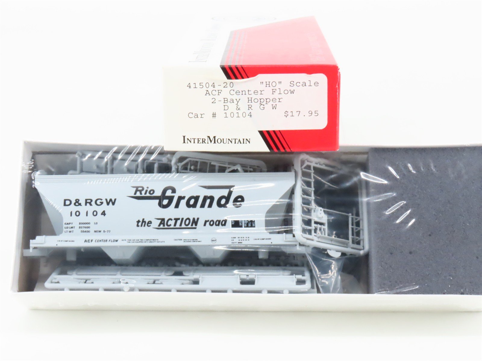HO InterMountain Kit 41504-20 D&RGW Rio Grande 2-Bay Hopper #10104 - Sealed