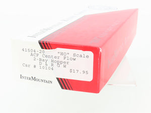HO InterMountain Kit 41504-20 D&RGW Rio Grande 2-Bay Hopper #10104 - Sealed