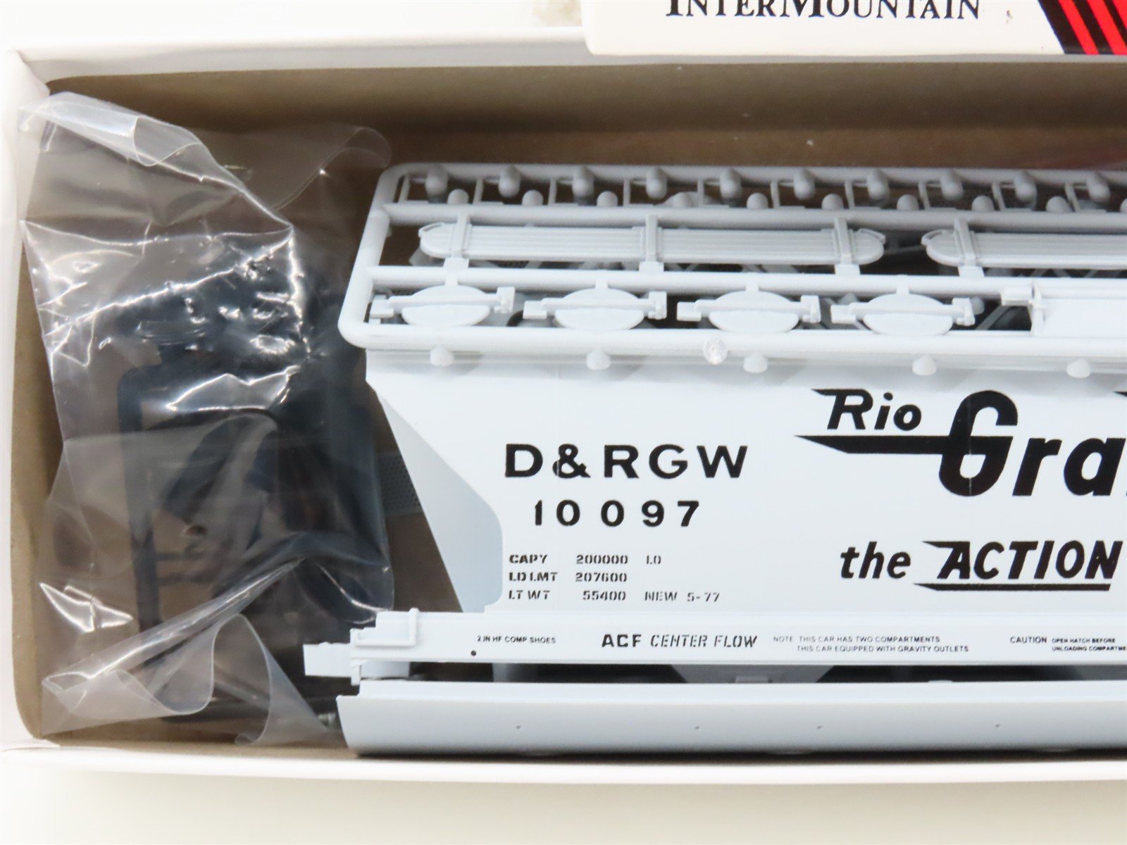 HO Scale InterMountain Kit 41504-32 D&RGW Rio Grande 2-Bay Hopper #10097