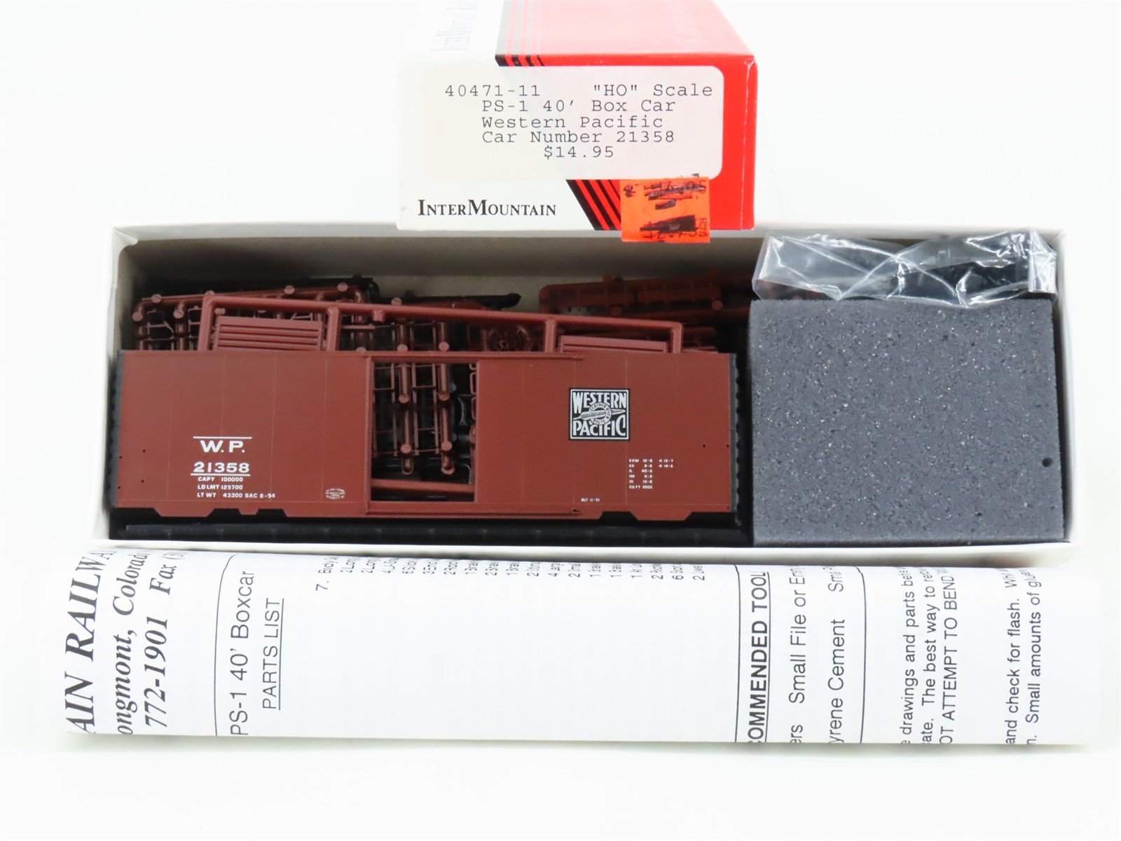 HO Scale InterMountain Kit 40471-11 WP Western Pacific 40' Box Car #21358