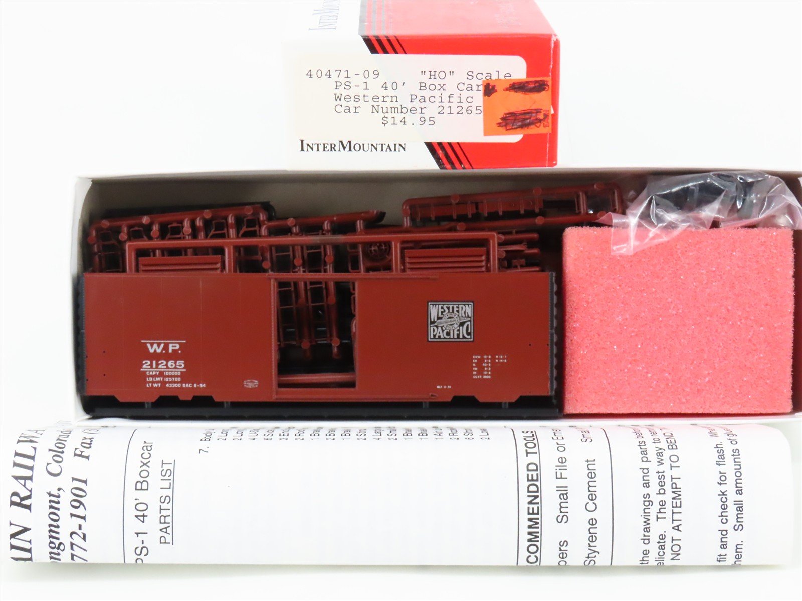 HO Scale InterMountain Kit 40471-09 WP Western Pacific 40' Box Car #21265