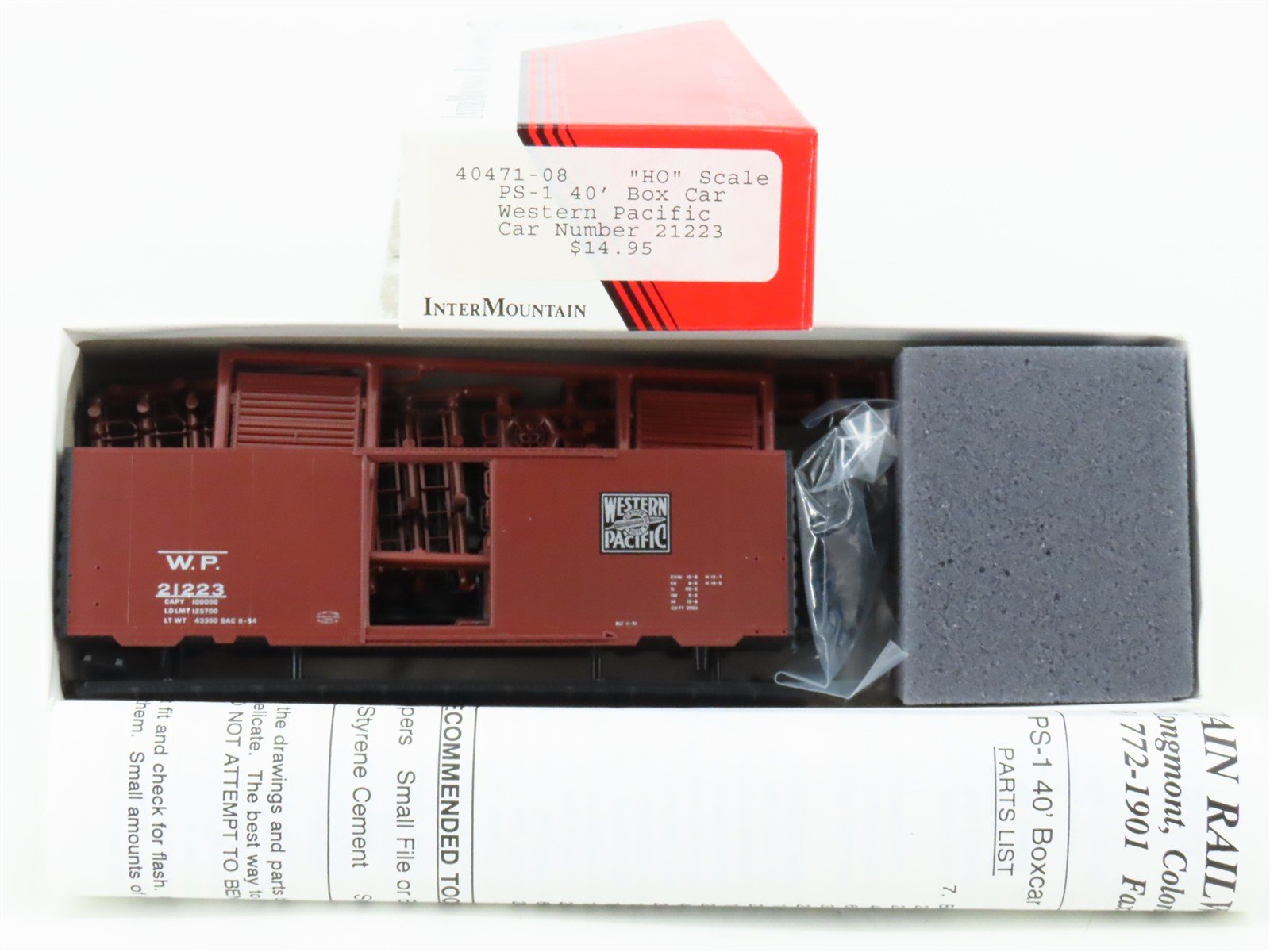 HO Scale InterMountain Kit 40471-08 WP Western Pacific 40' Box Car #21223