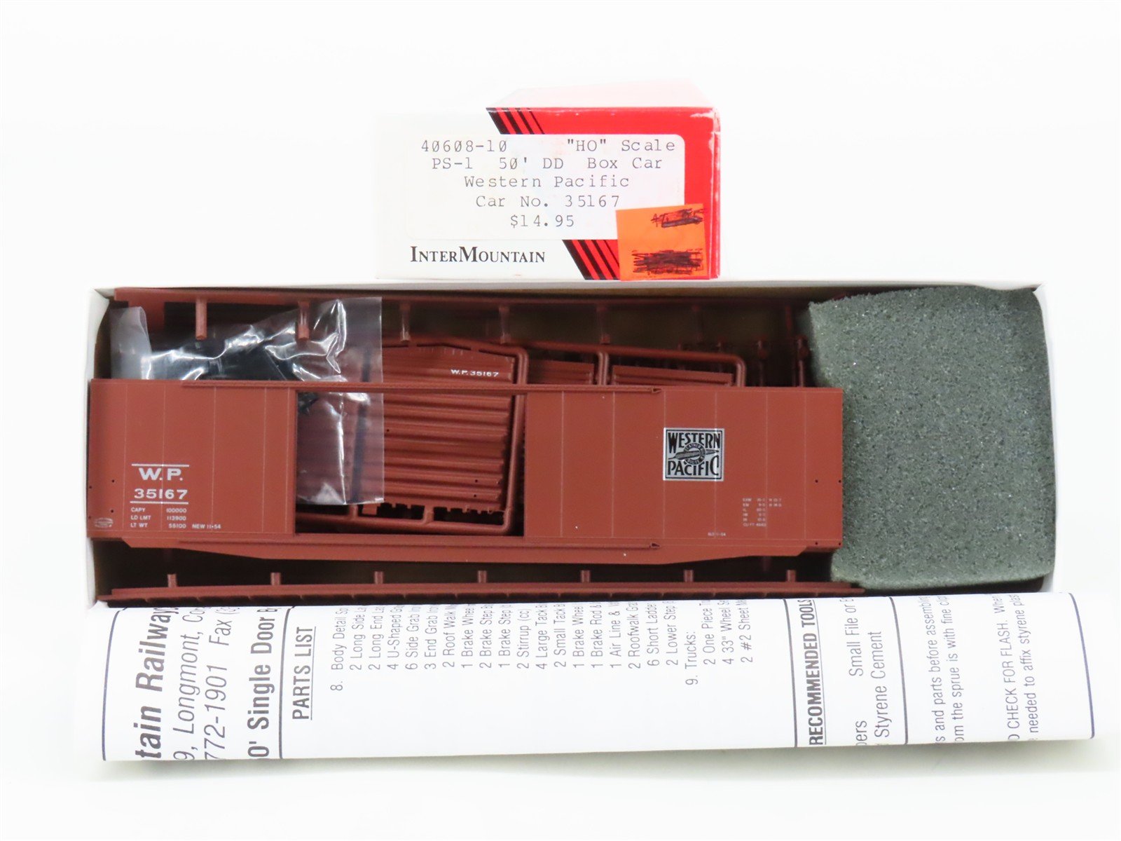 HO Scale InterMountain Kit 40608-10 WP Western Pacific 50' Box Car #35167