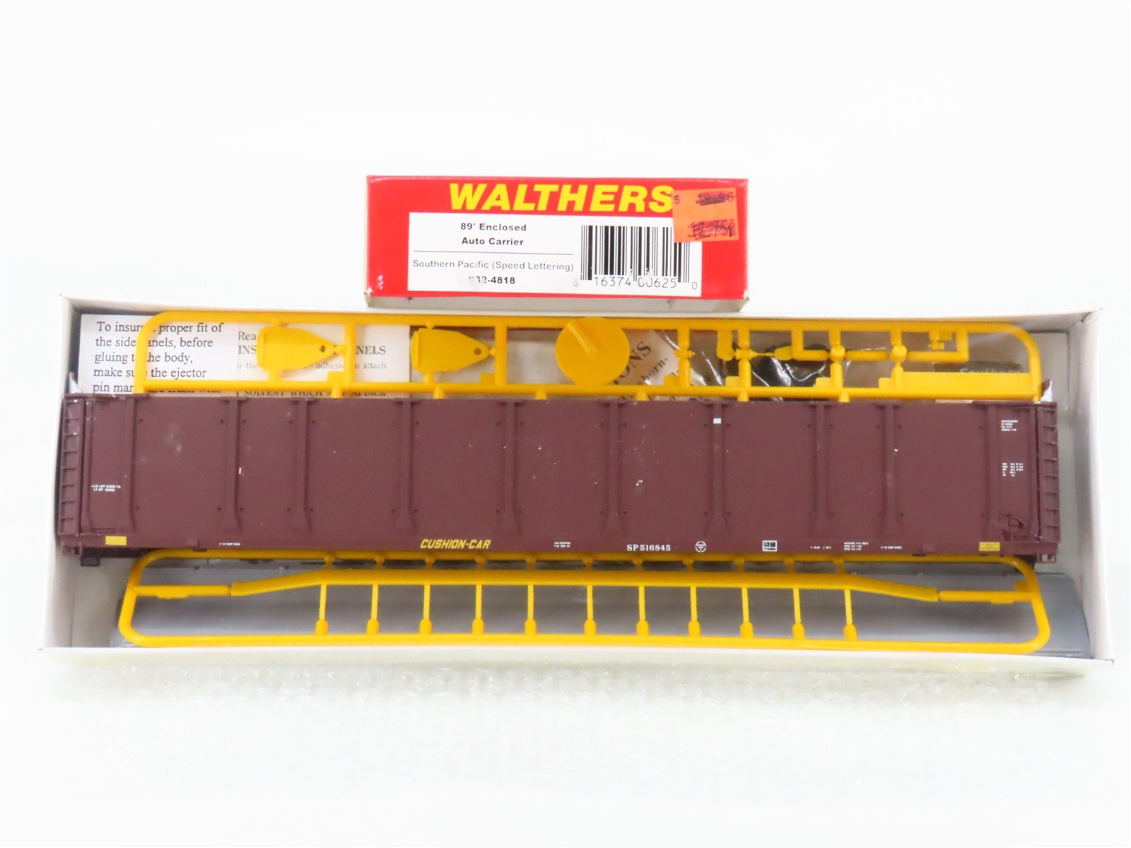HO Walthers Kit 932-4818 SP Southern Pacific 89' Auto Carrier #516845 - Sealed