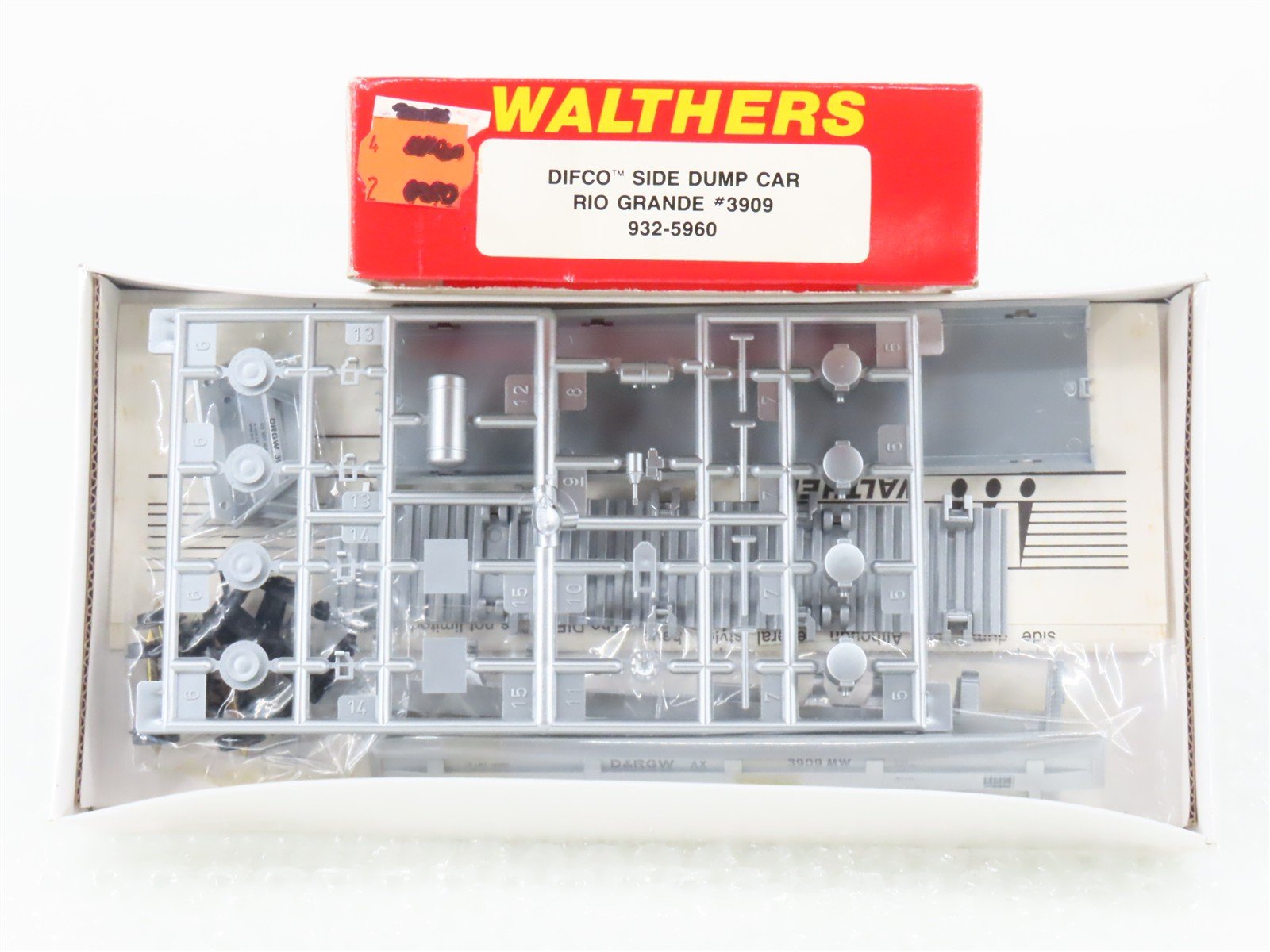 HO Scale Walthers Kit 932-5960 D&RGW Rio Grande DIFCO Dump Car #3909 - Sealed