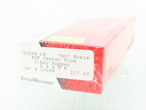 HO Scale InterMountain Kit 41504-18 D&RGW Rio Grande 2-Bay Hopper #10098 -Sealed