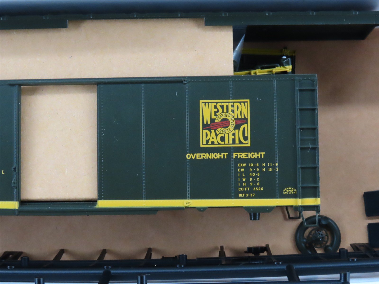 HO Scale Atlas Trainman Kit 20006262 WP Western Pacific 40' Box Car #220106