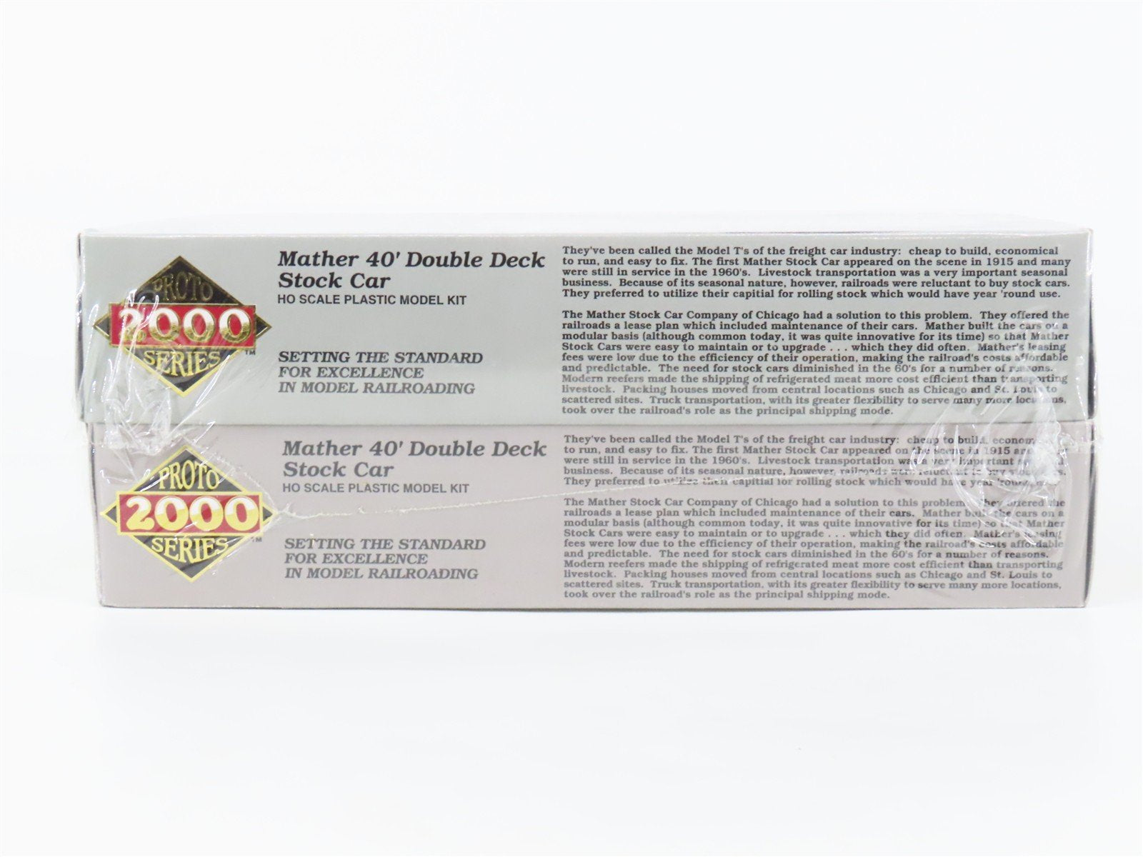 HO Scale PROTO 2000 Kit 21383 CB&Q Burlington Route 40' Stock Car 4-Pack Sealed