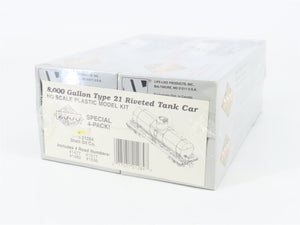 HO PROTO 2000 Kit 21284 SCCX Shell Oil Co. Single Dome Tank Car 4-Pack Sealed