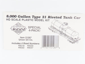 HO Scale PROTO 2000 Kit 21287 UOCX Union Oil Co. Single Dome Tank Car 4-Pack