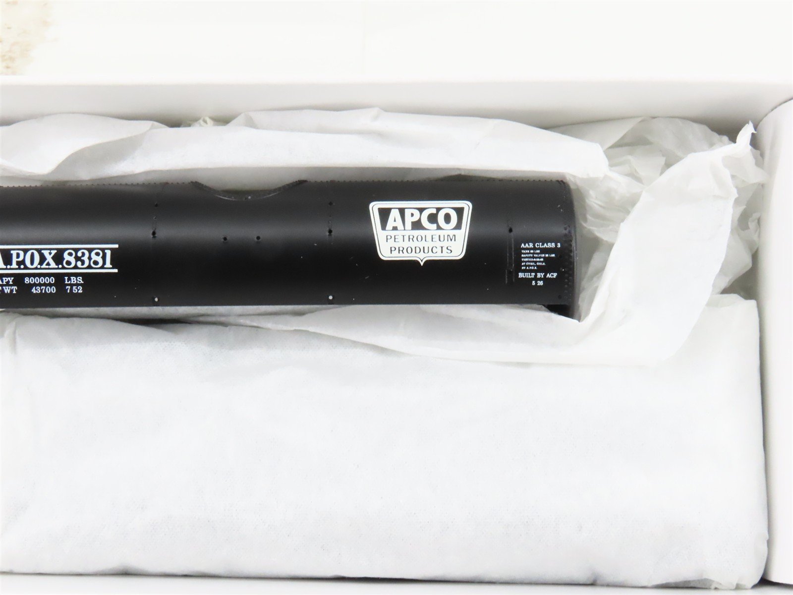 HO PROTO 2000 Kit 21751 APOX APCO Petroleum Products Single Dome Tank Car #8381