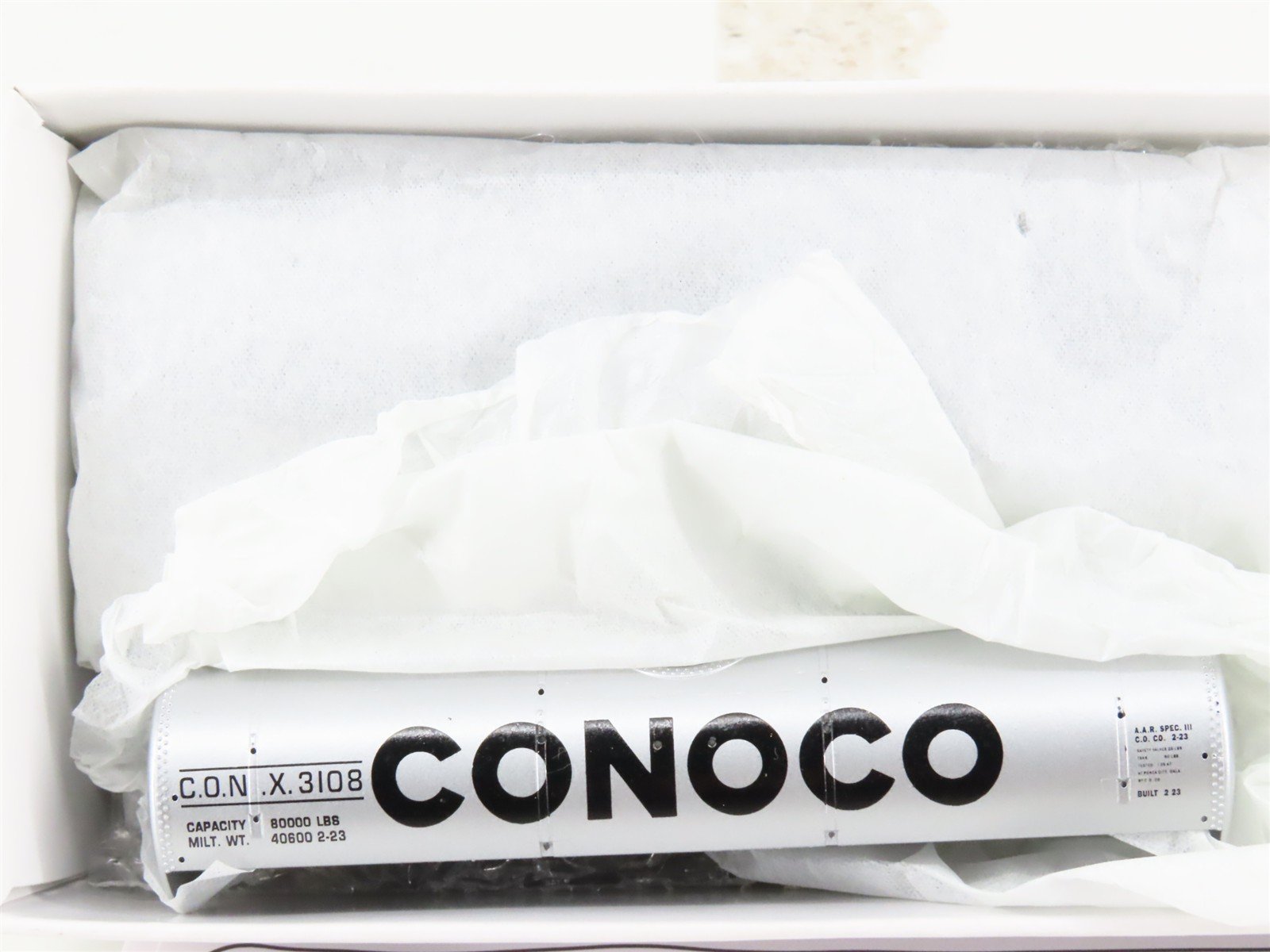 HO Scale PROTO 2000 Kit CONX Conoco 8,000 Gallon Single Dome Tank Car #3108