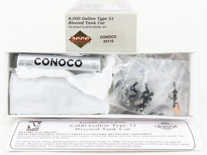 HO Scale PROTO 2000 Kit CONX Conoco 8,000 Gallon Single Dome Tank Car #3115