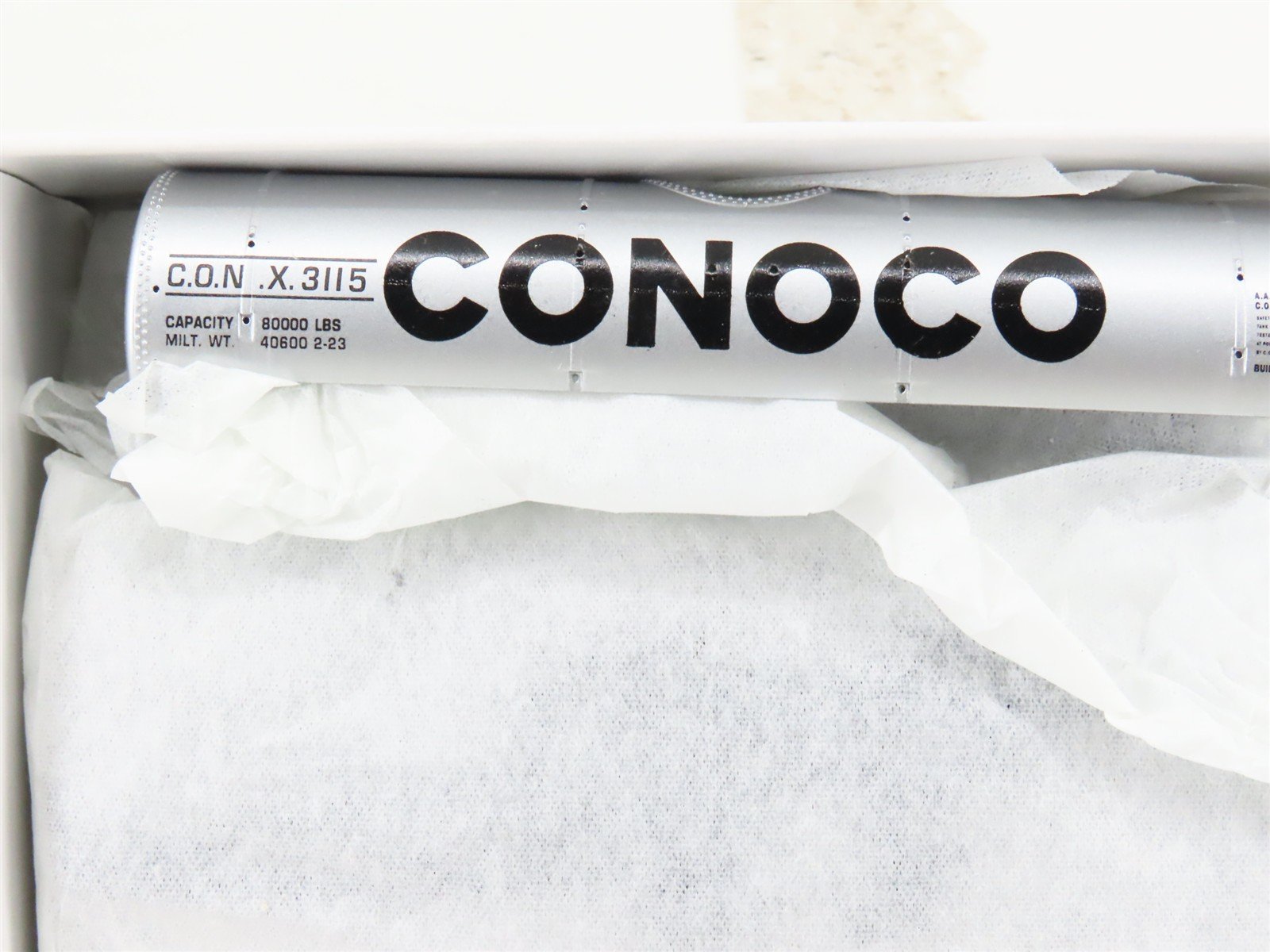 HO Scale PROTO 2000 Kit CONX Conoco 8,000 Gallon Single Dome Tank Car #3115