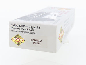 HO Scale PROTO 2000 Kit CONX Conoco 8,000 Gallon Single Dome Tank Car #3115