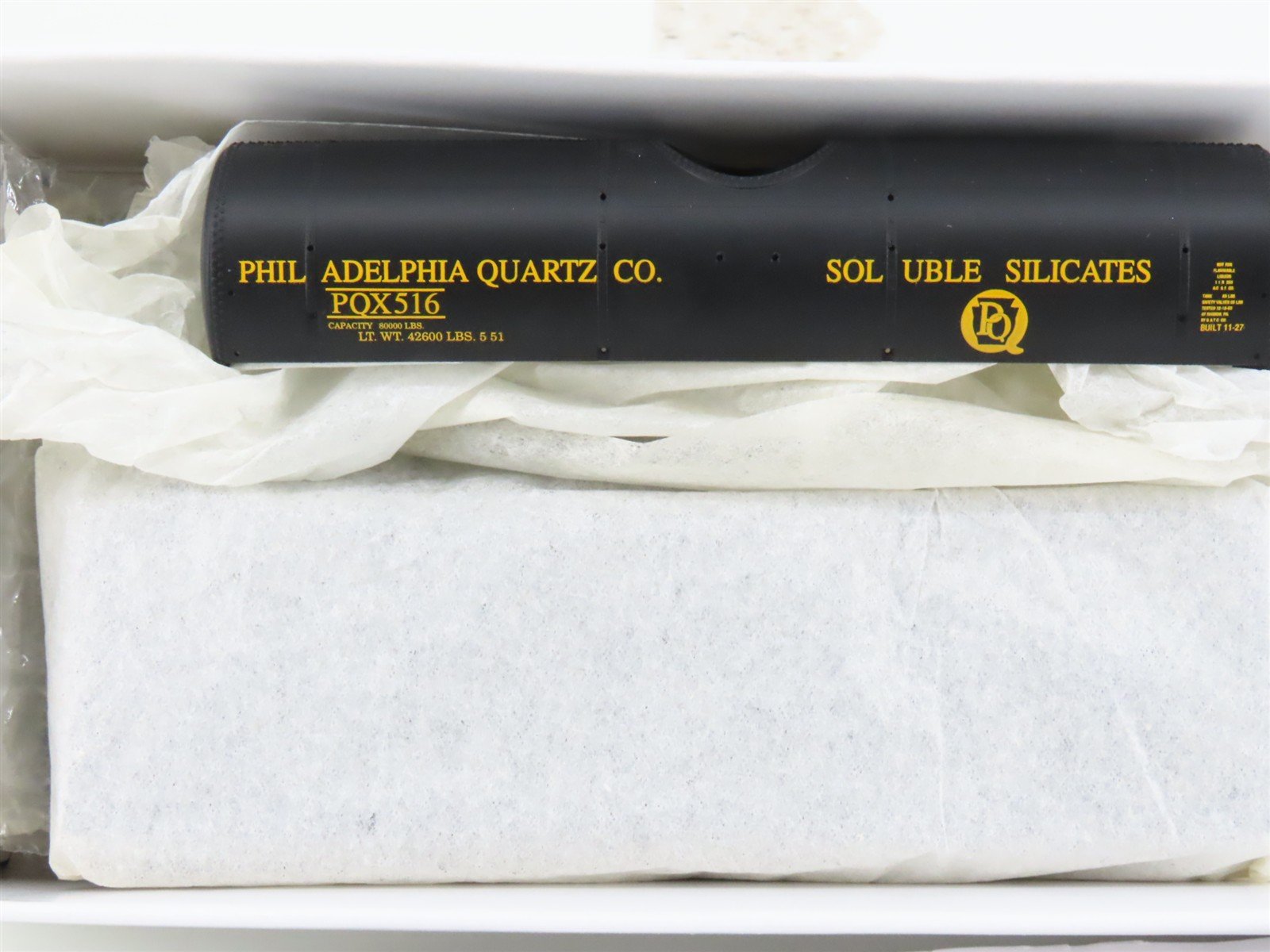 HO Scale PROTO 2000 Kit PQX Philadelphia Quartz Co. Single Dome Tank Car #516