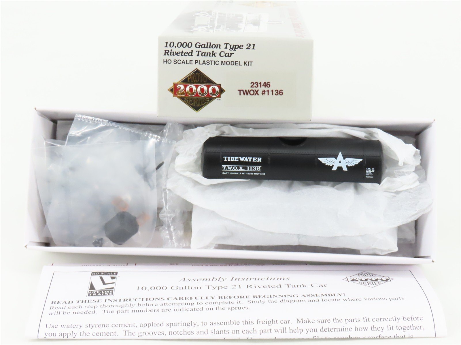HO PROTO 2000 Kit 23146 TWOX Tidewater 10,000 Gallon Single Dome Tank Car #1136