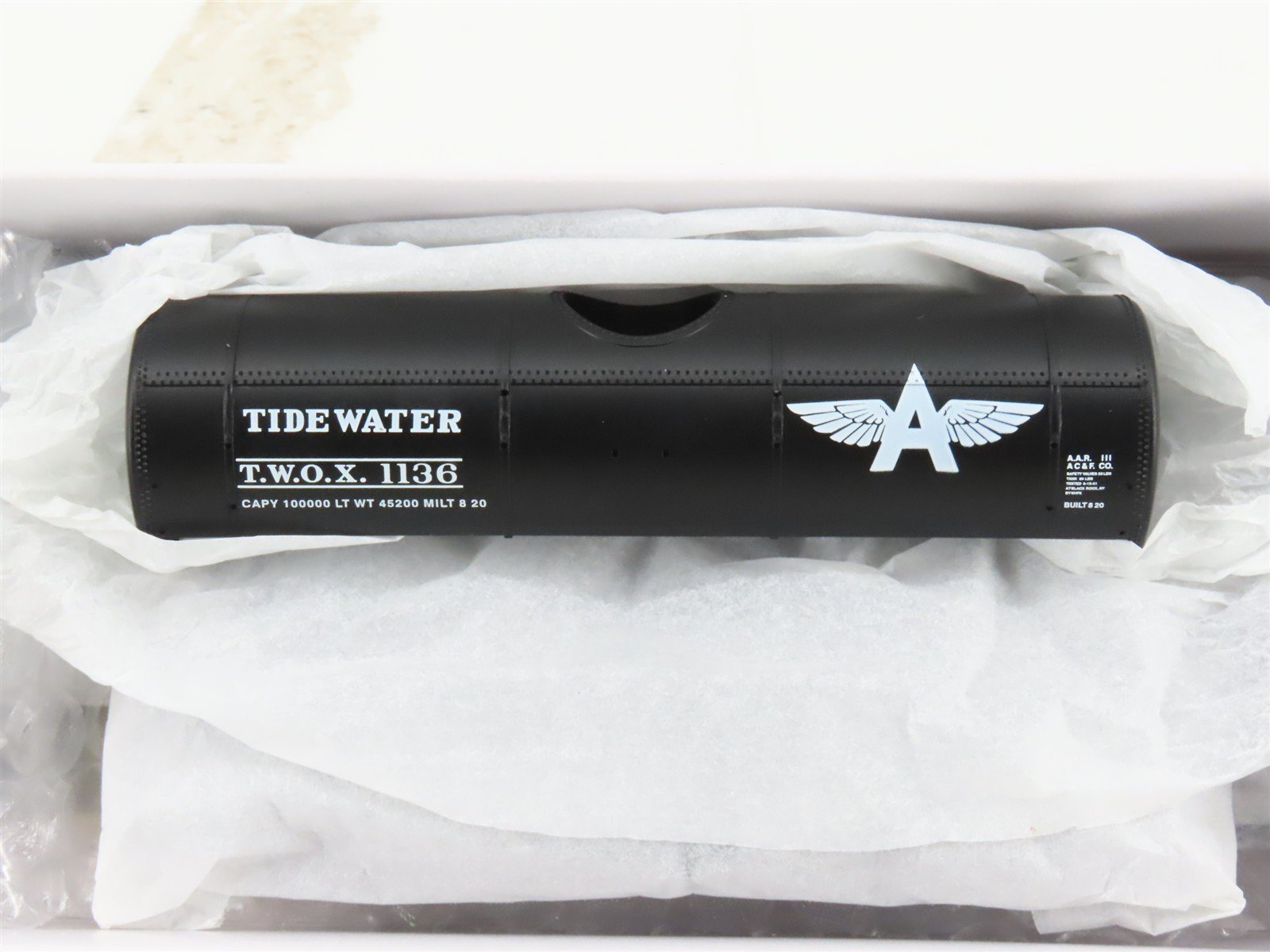 HO PROTO 2000 Kit 23146 TWOX Tidewater 10,000 Gallon Single Dome Tank Car #1136