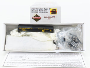 HO PROTO 2000 Kit PQX Philadelphia Quartz 8,000 Gallon Single Dome Tank Car #514