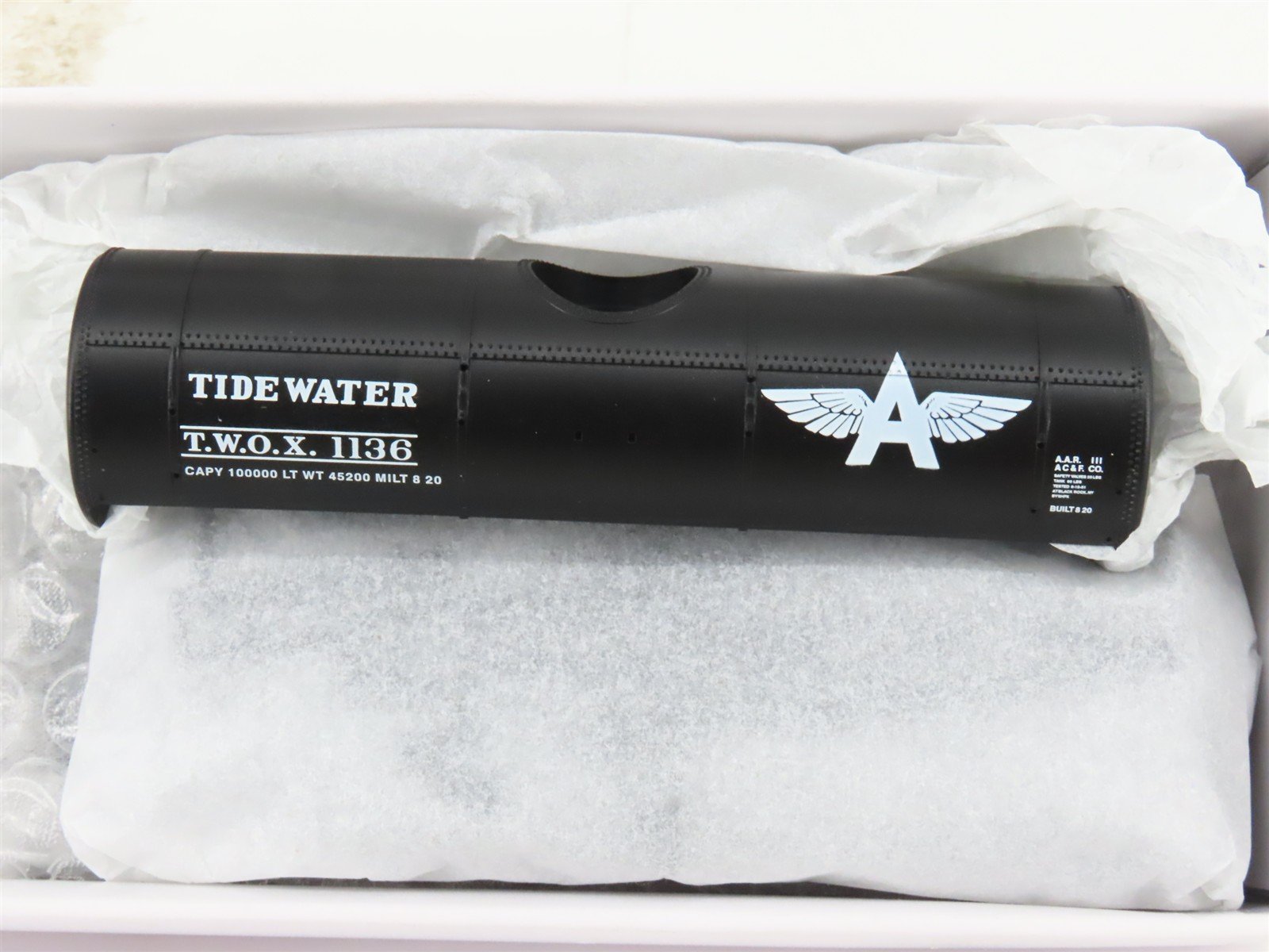 HO PROTO 2000 Kit 23146 TWOX Tidewater 10,000 Gallon Single Dome Tank Car #1136