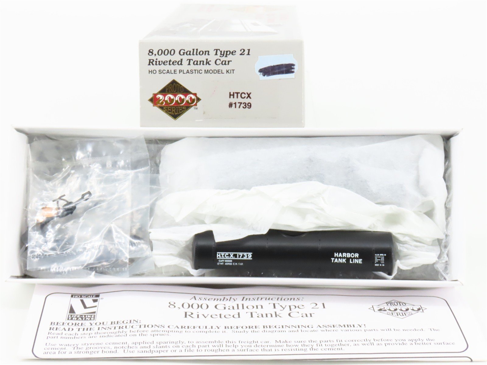 HO Scale PROTO 2000 Kit HTCX Harbor Tank Line Single Dome Tank Car #1739