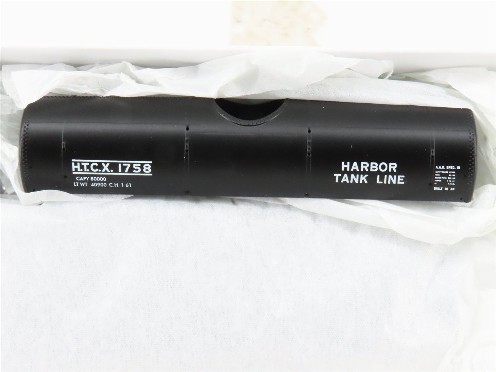 HO Scale PROTO 2000 Kit 21763 HTCX Harbor Tank Line 8,000 Gallon Tank Car #1758